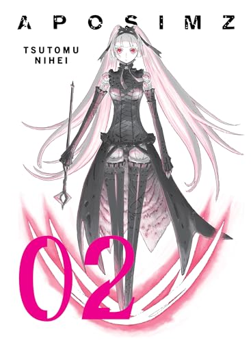 “Aposimz, Volume 2” cover: anime-style woman with long white hair and black outfit.