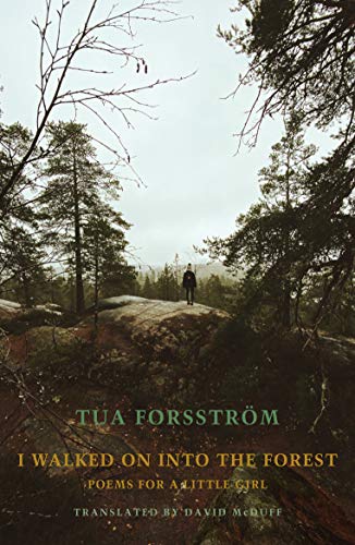 Book cover with forest scene and a lone figure on a rock.
