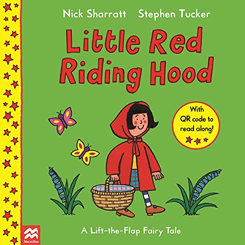 Book cover: “Little Red Riding Hood” with illustration of girl in red hood.