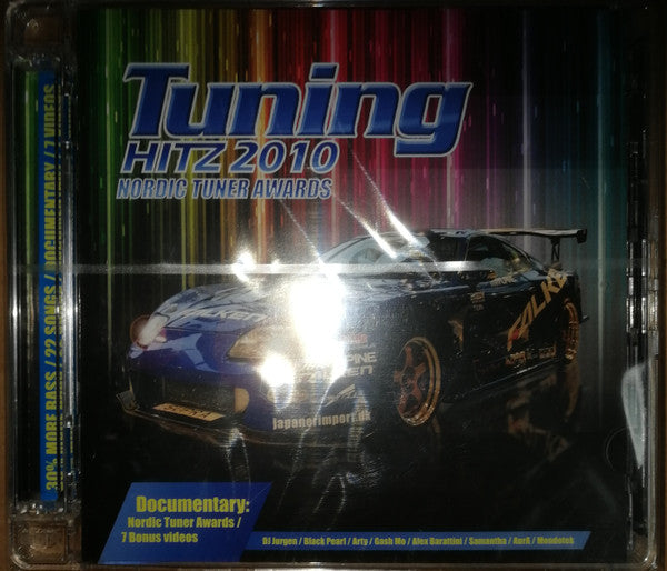 DVD cover for "Tuner HitZ 2010" featuring a blue sports car.
