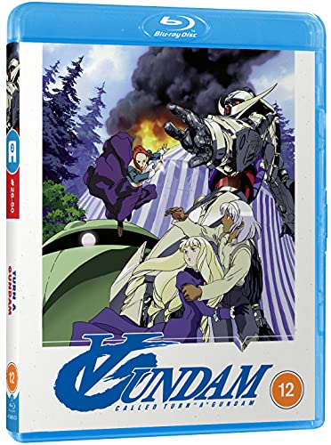 Turn A Gundam anime Blu-ray cover featuring characters and a large robot.