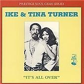 Ike & Tina Turner album cover, black and white portrait, yellow background.