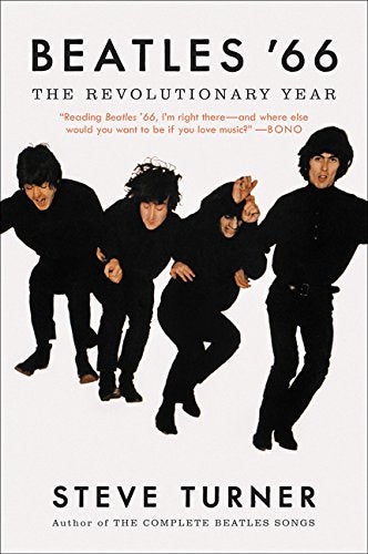 Book cover for Beatles '66 featuring the four band members in black clothing.