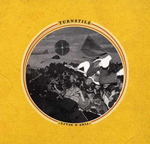 Turnstile album cover: a musician crowdsurfs over a dense concert audience.