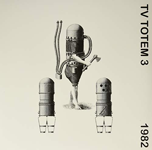 Vintage-style illustration of robotic figures with industrial components.