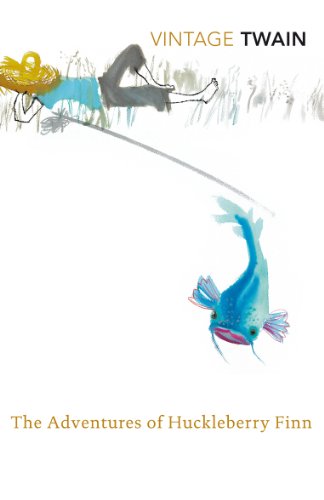 Book cover: boy fishing with a line, a fish, and tall grass.