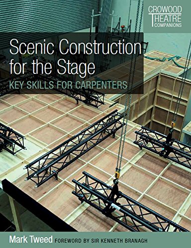 Book cover: "Scenic Construction for the Stage" with theatre rigging image.