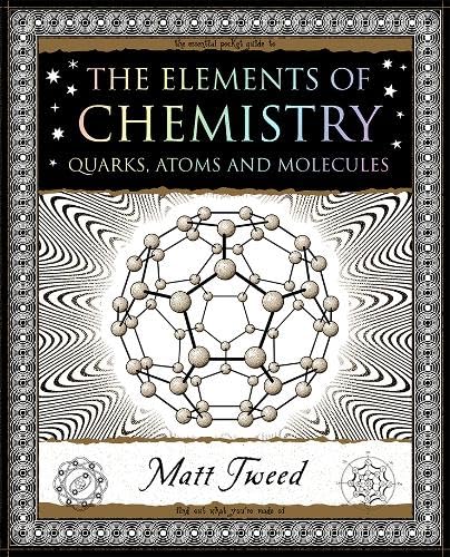 Book cover: "The Elements of Chemistry" with molecular diagram.
