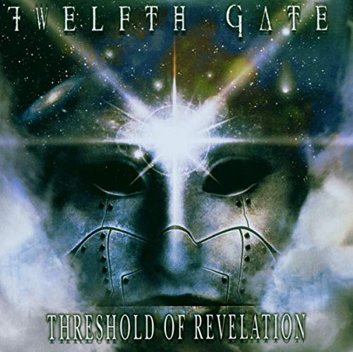 CD cover: masked face with cosmic, starry background and bright light.