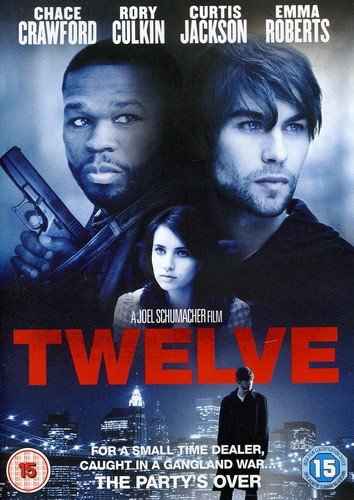 DVD cover for "Twelve" featuring Curtis Jackson, Rory Culkin, and Emma Roberts.