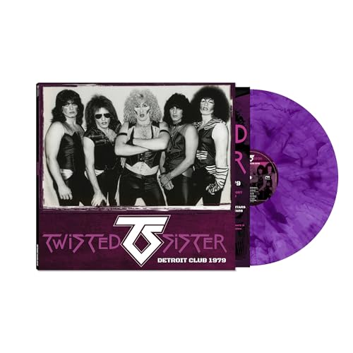 Twisted Sister album cover and purple vinyl record, 1979.