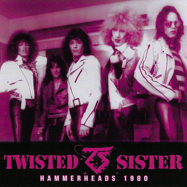 1980 album cover for Twisted Sister’s “Hammerheads,” featuring four band members.