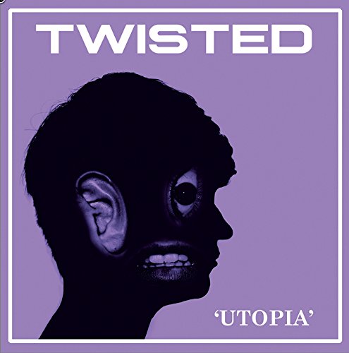 Album cover for Twisted’s “Utopia” featuring a distorted face profile.