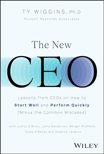 Book cover: "The New CEO" with large, dark lettering and a blue wave design.