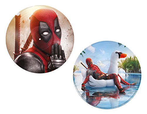 Deadpool 2 soundtrack picture disc vinyl record with Deadpool imagery.