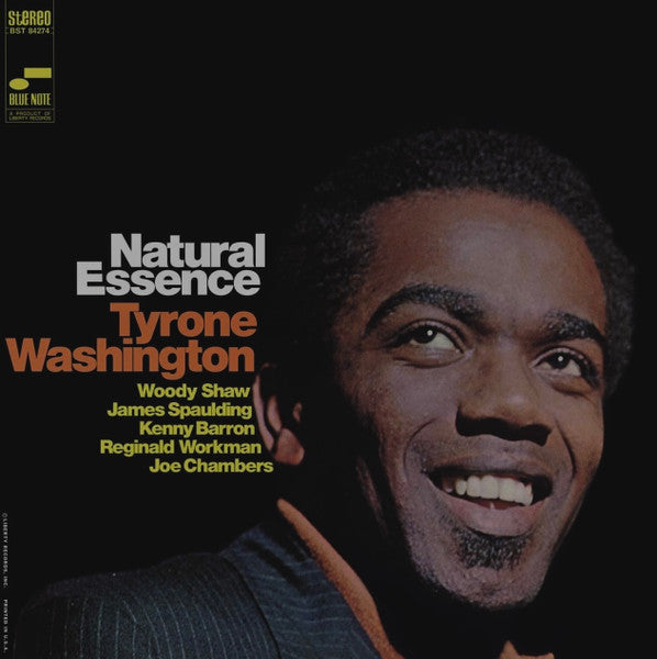 Vinyl record cover featuring a portrait of Tyrone Washington smiling.