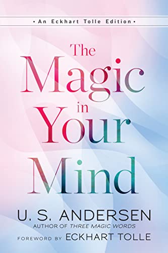 Book cover: “The Magic in Your Mind” with swirling pink and blue design.