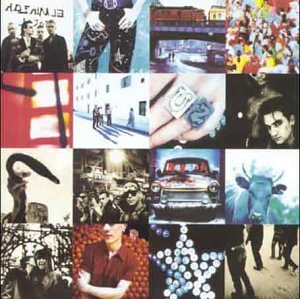 U2’s “Achtung Baby” album cover: collage of diverse, colorful images.