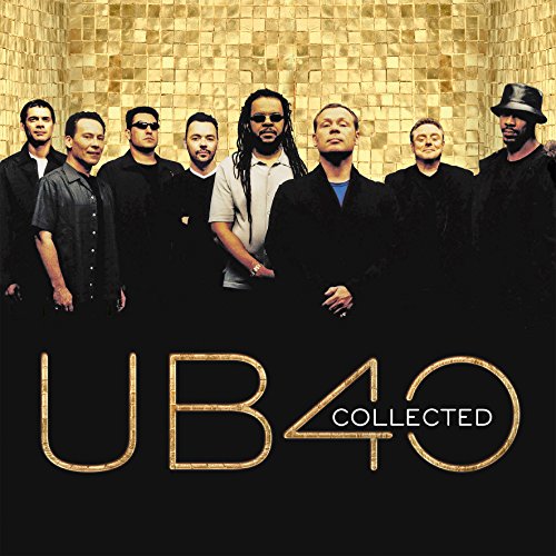 UB40 band portrait with album title "Collected" in silver lettering.