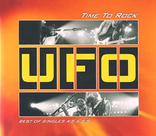 UFO “Time to Rock” CD cover with band performing in concert.