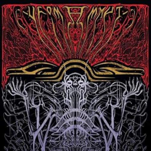 Ufomammut album cover: red and black abstract skull and branching lines.