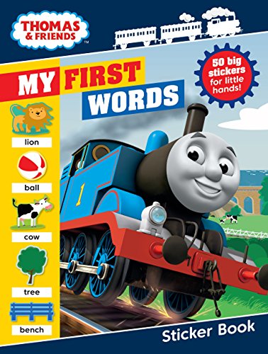 Thomas the Tank Engine sticker book with first words and images.