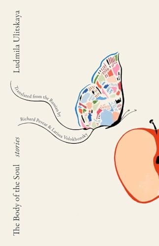 Book cover with a butterfly and half an apple illustration.