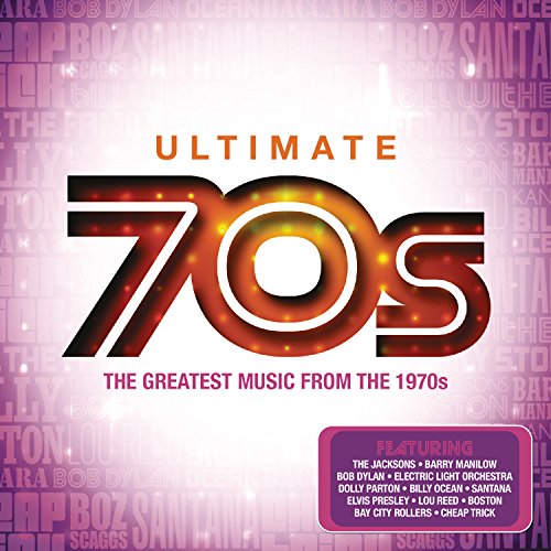 CD cover for “Ultimate 70s” with large red and orange lettering.