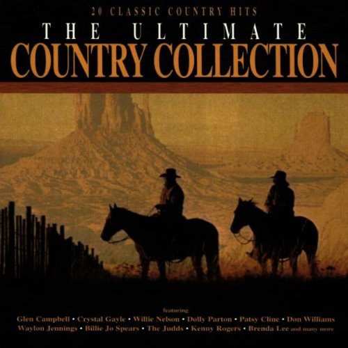 CD cover for "The Ultimate Country Collection" with a Western landscape.
