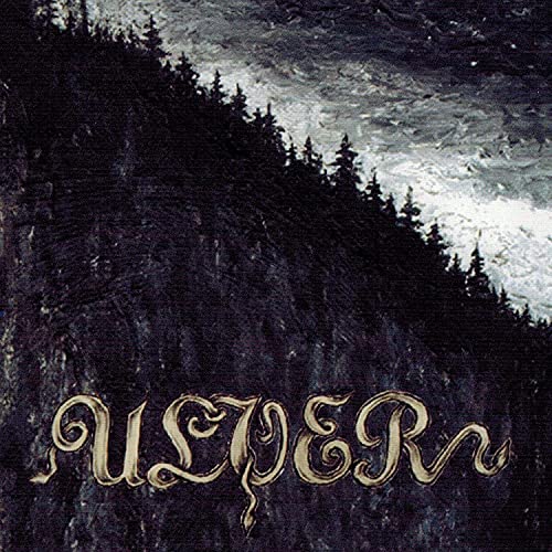 Ulver album cover: dark forest painting with ornate band name.