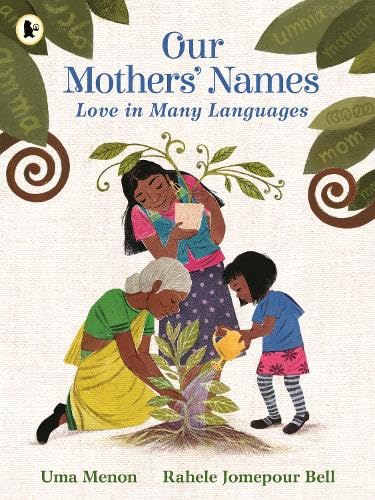 Book cover: grandmother, mother, and child gardening with leafy illustrations.