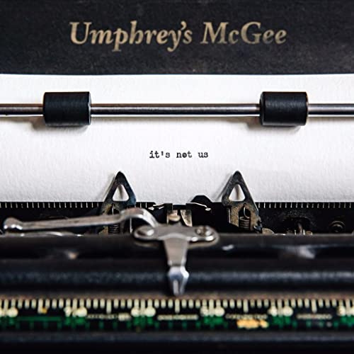 Umphrey's McGee album cover featuring a vintage typewriter and text.