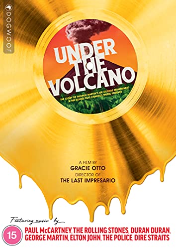 DVD cover for “Under The Volcano” featuring a volcano and yellow swirls.