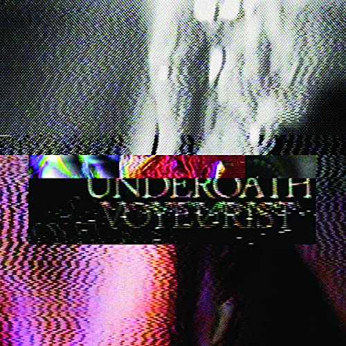 Underoath “Voyeurist” vinyl album cover with distorted, glitching imagery.