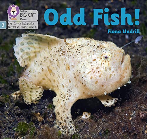 Book cover featuring a speckled frogfish underwater with the title Odd Fish!
