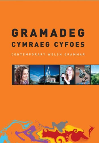 Orange book cover with Welsh and English text, and diverse portrait collage.
