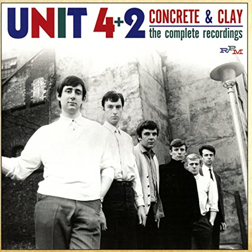 CD cover for Unit 4+2’s “Concrete & Clay” featuring a band portrait.