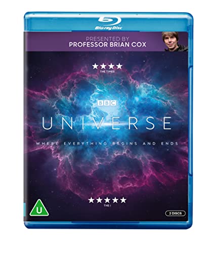 Universe" Blu-ray cover featuring a nebula and Professor Brian Cox.