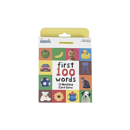 Brightly colored card game box featuring images of common objects.