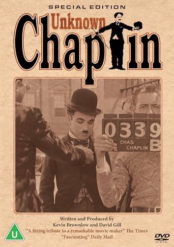 DVD cover for "Unknown Chaplin" featuring Charlie Chaplin in a mugshot.