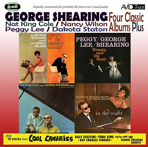 CD cover for George Shearing’s “Four Classic Albums Plus” featuring jazz artists.