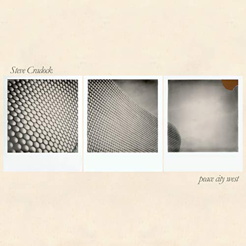 Album cover showing three polaroid photos of a patterned building against a cream background.