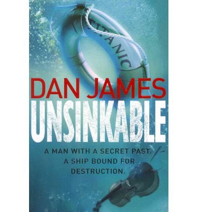 Book cover for “Unsinkable” featuring a life preserver and violin.