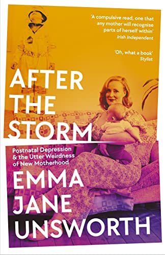 Book cover with a woman holding a baby, titled “After the Storm.”