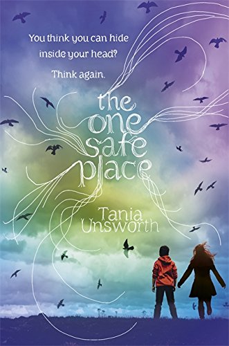 Book cover: two figures view a swirling sky with birds and text.