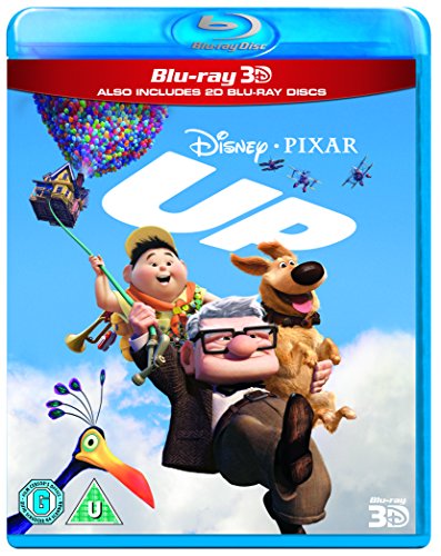 Up" Blu-ray cover featuring Carl, Russell, Dug, and a house lifted by balloons.