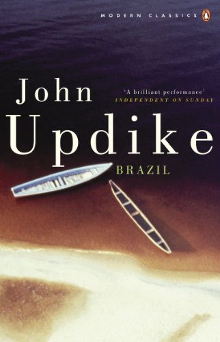 Book cover for "Brazil" by John Updike, with a boat illustration.