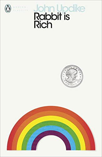 Book cover: "Rabbit is Rich" with a rainbow and a quarter.