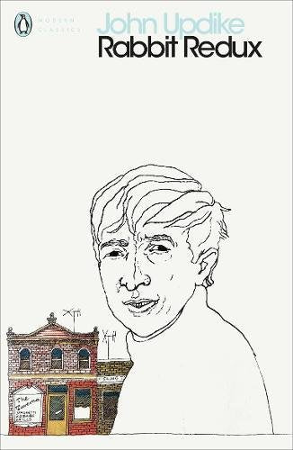 Book cover: “Rabbit Redux” by John Updike, with line-drawn portrait.