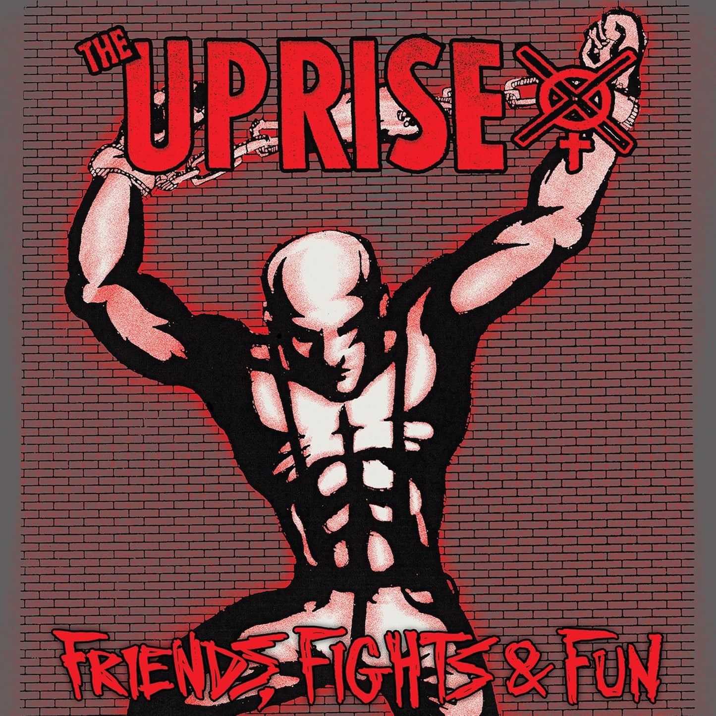 CD cover for "The Uprise" featuring a muscular figure and brick wall.